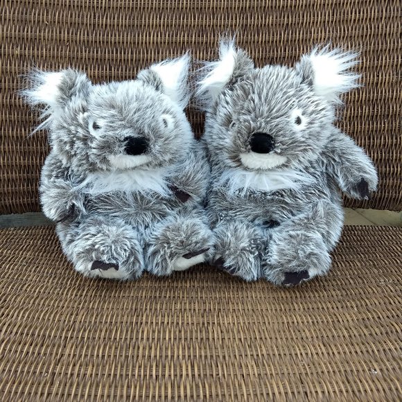 3/$25 vintage 90s plush indoor slippers koala EUC unisex - Picture 1 of 14